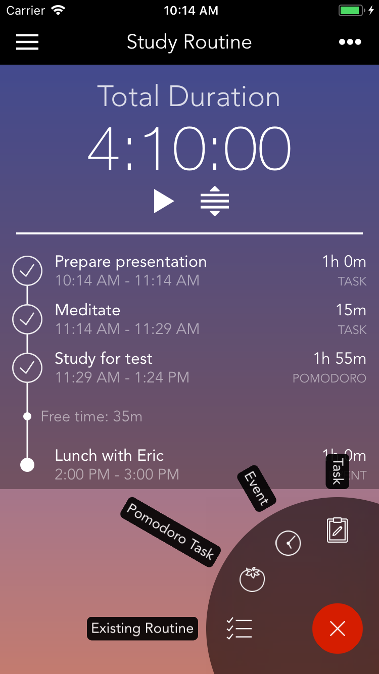 Screenshot of iPhone App